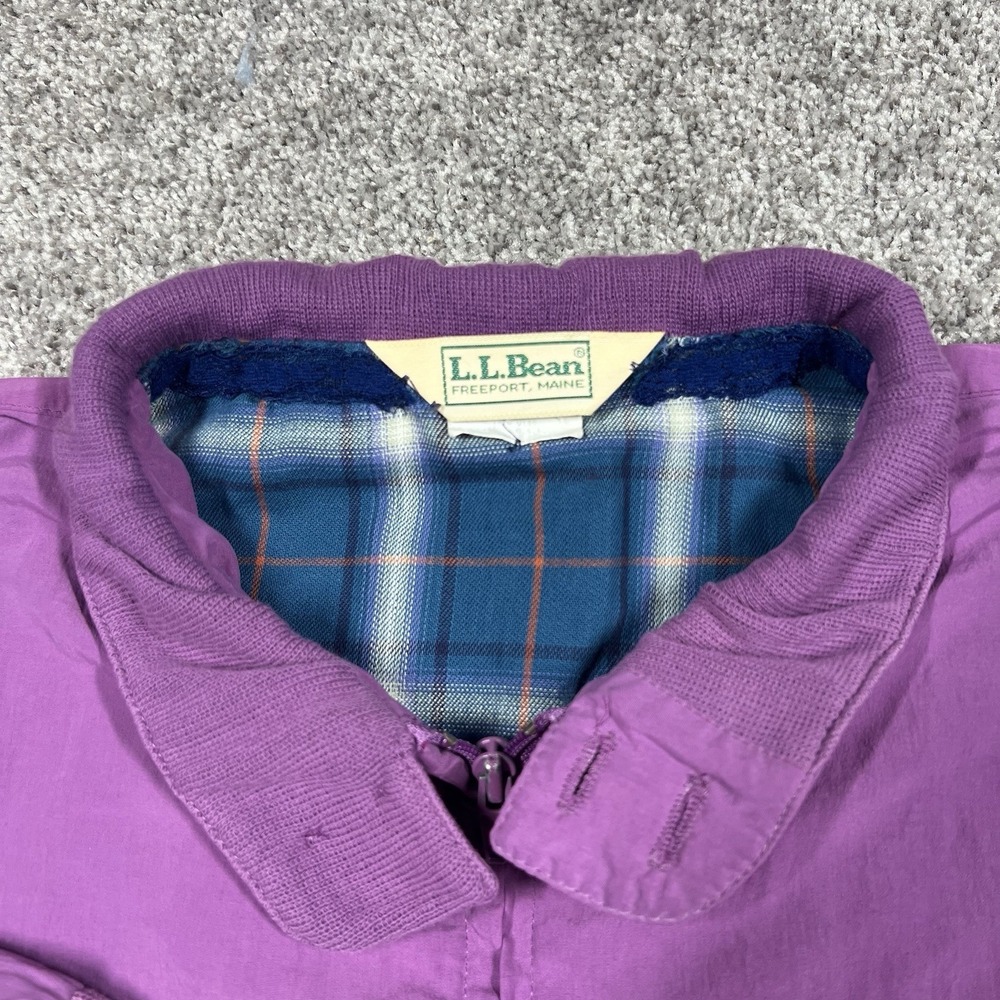 Vintage 80's Women's LL Bean Freeport Maine Harrington Bomber Jacket Purple Rare